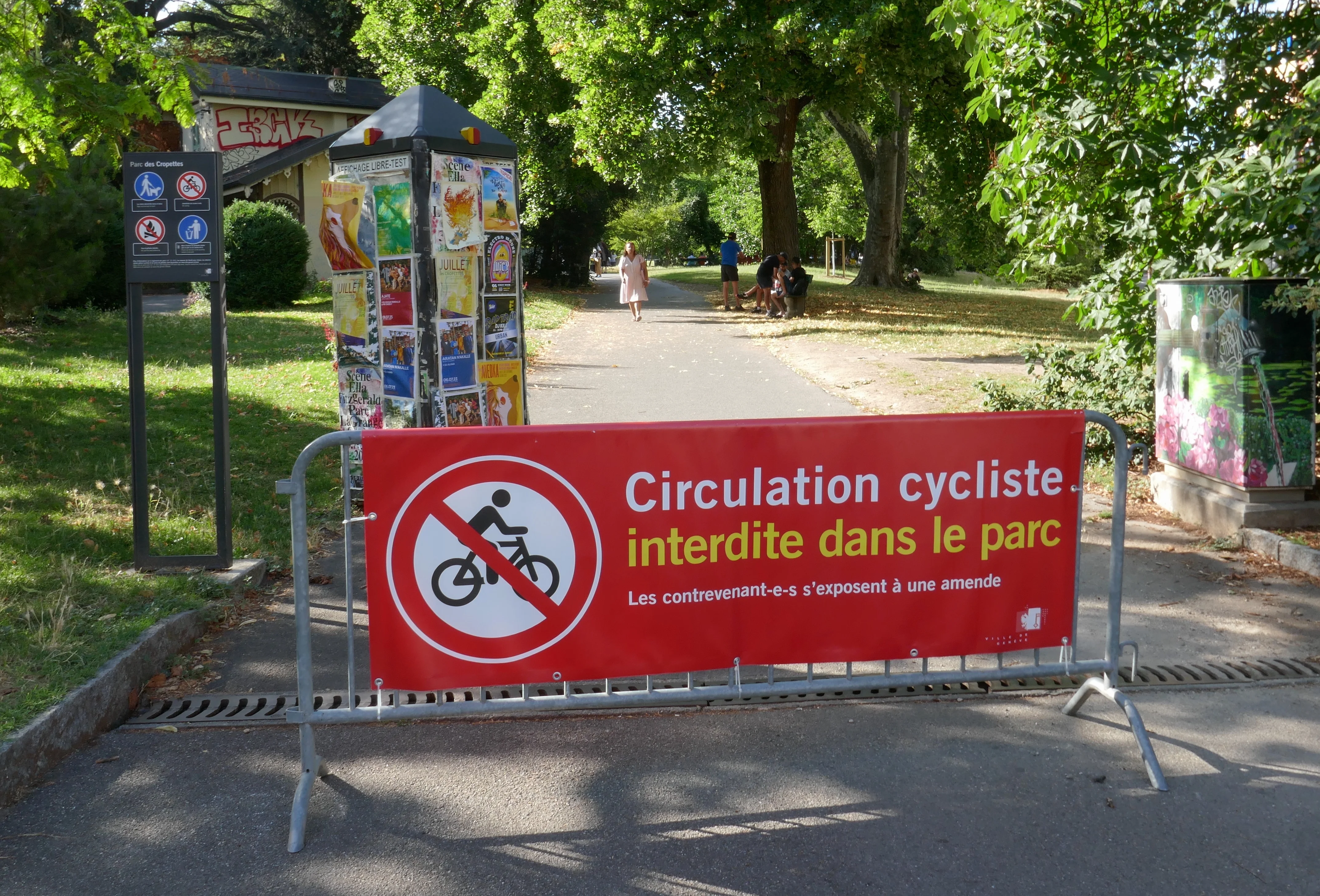 Parc des Cropettes, Genève – Zone d'intervention plombier